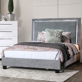 Erglow Bed Model Cm7695Gy-E.King Bed, Gray By Furniture Of America